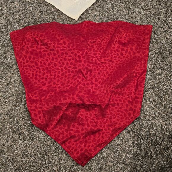 Women's Shein Bundle of Satin Jacquard Tie Back Crop Bandana Tops | Size Medium - Picture 3 of 10